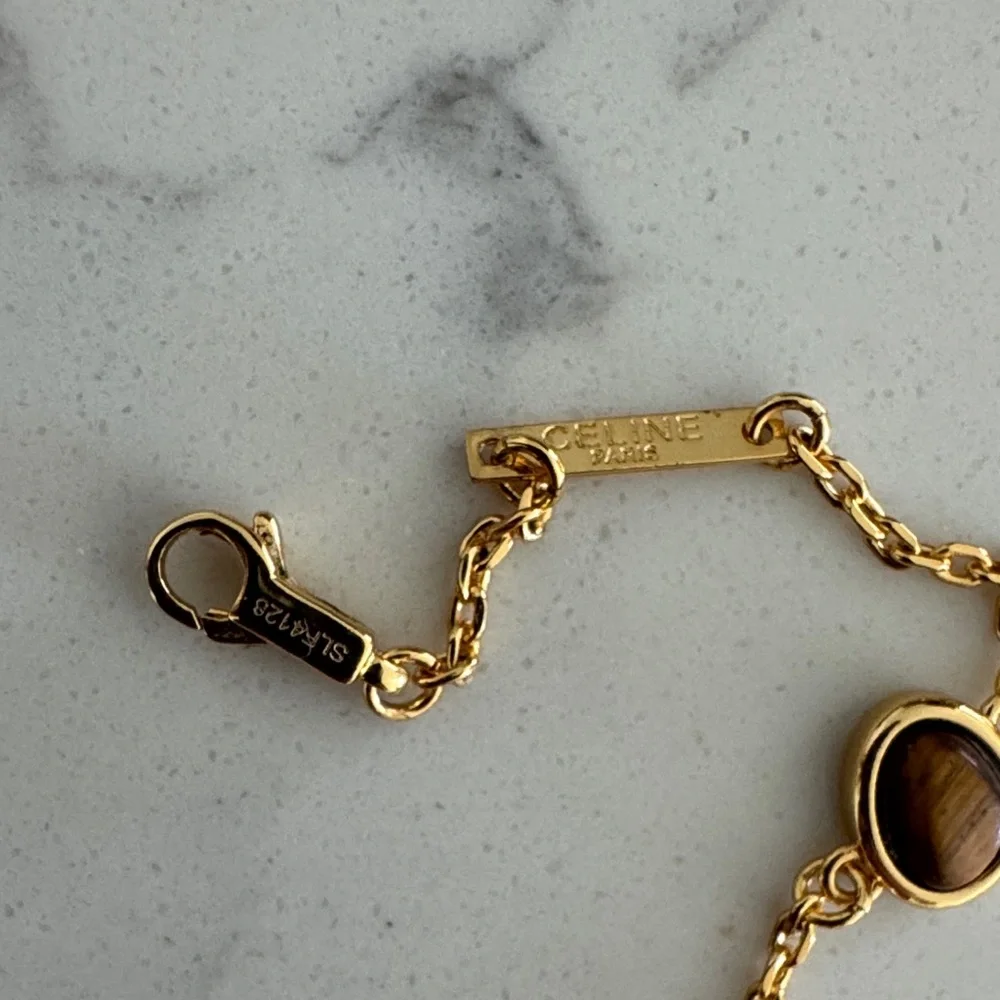 Celine Gold and Pink Women's Bracelet - Picture 2 of 4